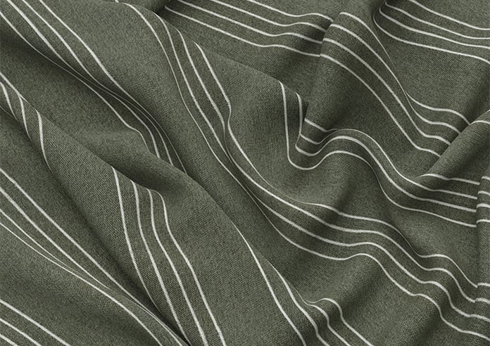 Portofino Stripe, Fern Green - Twist&Fit Roman Blind - Image 4